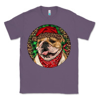 Lavender Christmas English Bulldog Classic Tee - RanaPortraitStore