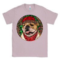 Lilac Christmas English Bulldog Classic Tee - RanaPortraitStore
