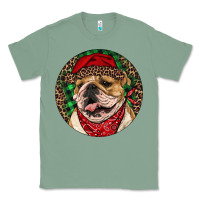 Sage Christmas English Bulldog Classic Tee - RanaPortraitStore