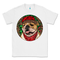 White Christmas English Bulldog Classic Tee - RanaPortraitStore