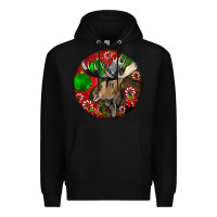 Black moose buck deer christmas Premium Hoodie - LillyAllenDesigns