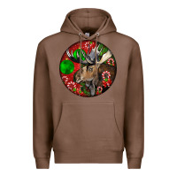 Chestnut moose buck deer christmas Premium Hoodie - LillyAllenDesigns