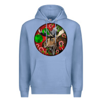 Colony Blue moose buck deer christmas Premium Hoodie - LillyAllenDesigns