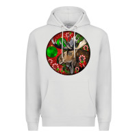 Dove Grey moose buck deer christmas Premium Hoodie - LillyAllenDesigns