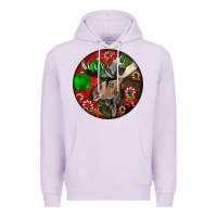 Lilac moose buck deer christmas Premium Hoodie - LillyAllenDesigns