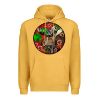 Mustard moose buck deer christmas Premium Hoodie - LillyAllenDesigns