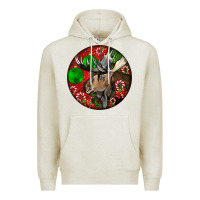 Oatmeal Heather moose buck deer christmas Premium Hoodie - LillyAllenDesigns