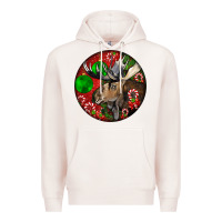 Pale Pink moose buck deer christmas Premium Hoodie - LillyAllenDesigns