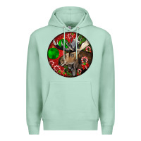 Seafoam moose buck deer christmas Premium Hoodie - LillyAllenDesigns