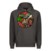 Smoke moose buck deer christmas Premium Hoodie - LillyAllenDesigns