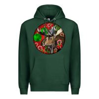 Sports Green moose buck deer christmas Premium Hoodie - LillyAllenDesigns