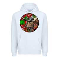 White moose buck deer christmas Premium Hoodie - LillyAllenDesigns