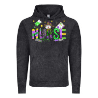 Vintage Black mardi gras nurse Vintage Hoodie - OliviaCreatesArt