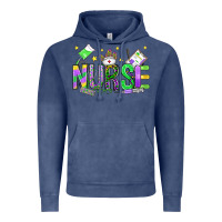 Vintage Denim mardi gras nurse Vintage Hoodie - OliviaCreatesArt