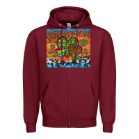 Burgundy autism awareness hearts leopard cowhide Zipper Hoodie - Artiststas