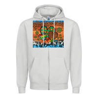 Dove Grey autism awareness hearts leopard cowhide Zipper Hoodie - Artiststas