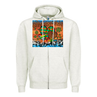 Oatmeal Heather autism awareness hearts leopard cowhide Zipper Hoodie - Artiststas