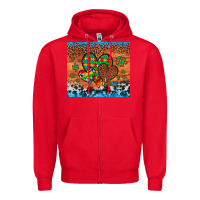Red autism awareness hearts leopard cowhide Zipper Hoodie - Artiststas