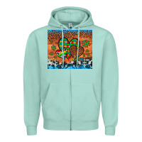 Seafoam autism awareness hearts leopard cowhide Zipper Hoodie - Artiststas