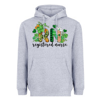 Heather Grey st. patricks day registered nurse rn Heavyweight Hoodie - BarkalooDesign