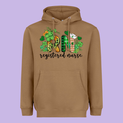 St. Patricks Day Registered Nurse Rn Heavyweight Hoodie Designed By Barkaloodesign