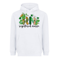 White st. patricks day registered nurse rn Heavyweight Hoodie - BarkalooDesign