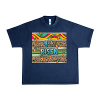 Navy He is risen tumbler Easter Day Urban Heavy Tee - HowdyJamesFarm