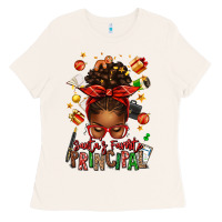 Bone santas favorite principal afro messy bun Ladies Tee - texasbilliewilder