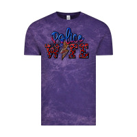 Cloud Purple police wife with lightning bolt Vintage Tee - CowGirlArtShop