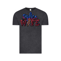 Vintage Black police wife with lightning bolt Vintage Tee - CowGirlArtShop
