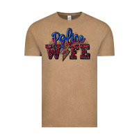 Vintage Coffee police wife with lightning bolt Vintage Tee - CowGirlArtShop
