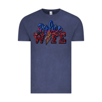 Vintage Denim police wife with lightning bolt Vintage Tee - CowGirlArtShop