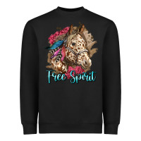 Black free spirit appaloosa horse Heavyweight Sweatshirt - LillyAllenDesigns