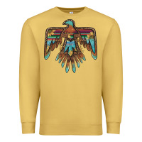Antique Gold thunderbird with sunflowers Premium Sweatshirt - BarkalooDesign