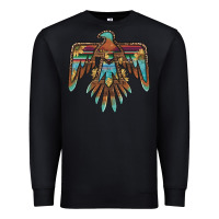 Black thunderbird with sunflowers Premium Sweatshirt - BarkalooDesign