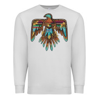 Dove Grey thunderbird with sunflowers Premium Sweatshirt - BarkalooDesign