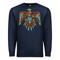 Navy thunderbird with sunflowers Premium Sweatshirt - BarkalooDesign
