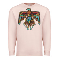 Pale Pink thunderbird with sunflowers Premium Sweatshirt - BarkalooDesign