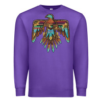 Purple thunderbird with sunflowers Premium Sweatshirt - BarkalooDesign