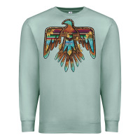 Seafoam thunderbird with sunflowers Premium Sweatshirt - BarkalooDesign