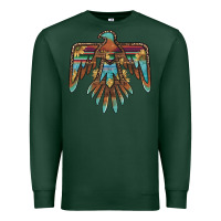 Sports Green thunderbird with sunflowers Premium Sweatshirt - BarkalooDesign