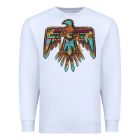White thunderbird with sunflowers Premium Sweatshirt - BarkalooDesign