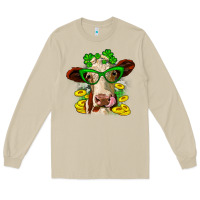 Mushroom St. Patrick's Day cow Long Sleeve Tee - OliviaCreatesArt