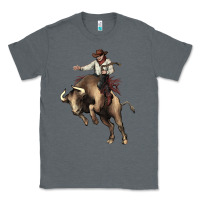 Charcoal Heather Cowboy bull rodeo Classic Tee - HowdyJamesFarm