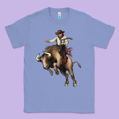 Cowboy Bull Rodeo Classic Tee Designed By Howdyjamesfarm