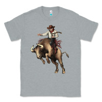 Heather Grey Cowboy bull rodeo Classic Tee - HowdyJamesFarm