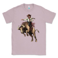 Lilac Cowboy bull rodeo Classic Tee - HowdyJamesFarm