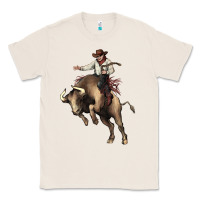 Natural Cowboy bull rodeo Classic Tee - HowdyJamesFarm