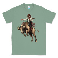 Sage Cowboy bull rodeo Classic Tee - HowdyJamesFarm