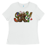 White Army Christmas Joy Ladies Tee - NancyCooperArtShop